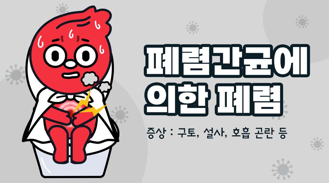 폐렴간균에 의한 폐렴이미지