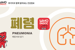 후닥이와 함께 알아보는 건강정보 - 폐렴 썸네일 이미지