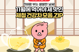 찬바람 부는 쌀쌀한 날씨! 11월에 먹어야 제맛인 제철 건강차 모음.ZIP 썸네일 이미지